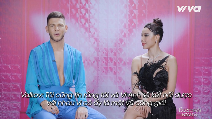 Chu Lê Vi Anh và bạn nhảy Valkov.