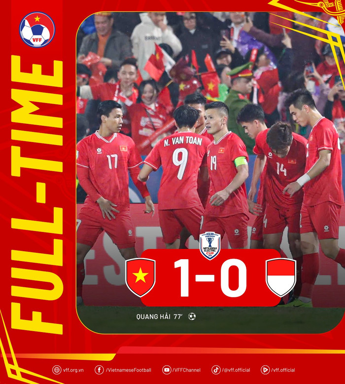 Sau trận thua tuyển Việt Nam, đông đảo CĐV Indonesia có phản ứng theo cách kỳ lạ so với quá khứ. Ảnh: VFF