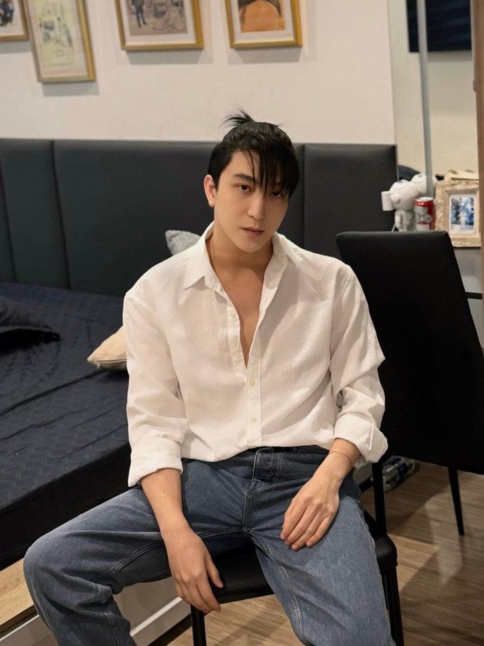 'Bạn trai' Quỳnh Kool luôn ăn vận, chỉn chu và gần như không diện đồ hiệu. Ảnh: FBNV