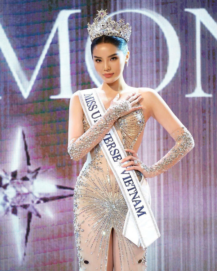 Hoa hậu Kỳ Duyên để lộ nhiều khuyết điểm khi thi Miss Universe Vietnam 2024 lẫn 'cuộc thi mẹ' Miss Universe 2024. (Ảnh: FBNV)