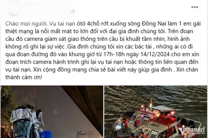 Gia đình nạn nhân mong tìm camera hành trình tại thời điểm ô tô gặp nạn. Ảnh: VietNamNet