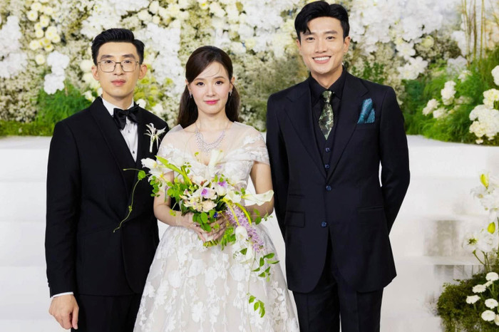 Đám cưới của Midu chính là cột mốc đánh dấu lần thứ 200 đi ăn cưới của Quốc Trường. Ảnh: FBNV