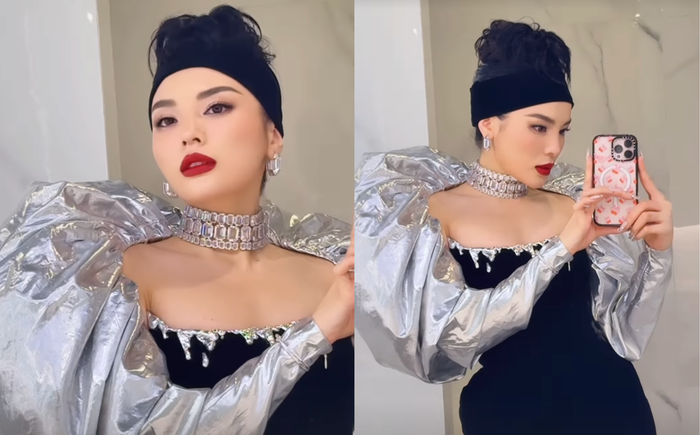 Tạo hình của Hoa hậu Kỳ Duyên tại một sự kiện gần nhất gây ra luồng tranh luận trái chiều. (Ảnh chụp màn hình)