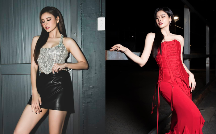 Trương Quỳnh Anh ưa chuộng váy áo dáng ngắn hoặc có đường siết eo, cắt xẻ, tôn đường cong của hình thể. (Ảnh: FBNV)