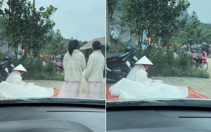 Cô dâu một mình trải chiếu ngồi cô đơn ở ven đường và sự thật bất ngờ Ảnh 2