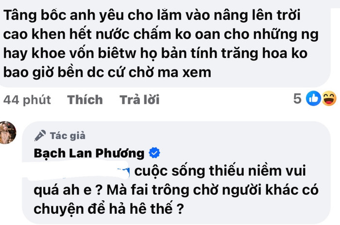 Bạch Lan Phương bức xúc khi bị anti fan công kích Huỳnh Anh bỏ vợ Ảnh 2
