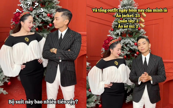 Khánh Thi không ngần ngại hỏi về giá tiền bộ đồ Phan Hiển đặt may riêng. Ảnh: Chụp màn hình