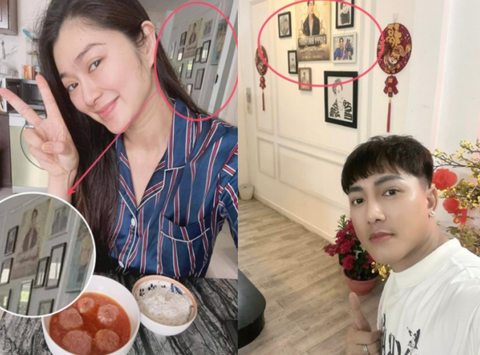Thanh Trúc từng để lộ ảnh đang ở cữ tại nhà Châu Khải Phong. Sau khi bị phát hiện, nữ diễn viên đã nhanh chóng dùng biểu tượng để che chắn. (Ảnh:FBNV)