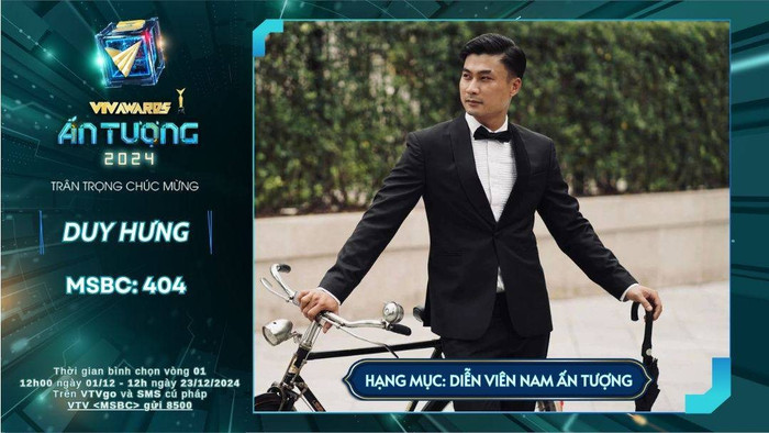 Duy Hưng được đề cử VTV Awards 2024 với vai diễn trong Độc Đạo và Người Một Nhà.