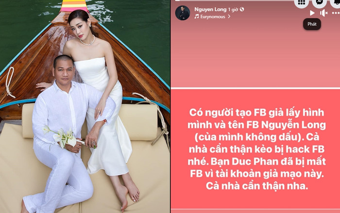Chồng sắp cưới của Khánh Vân lên tiếng trên trang cá nhân. (Ảnh FBNV)