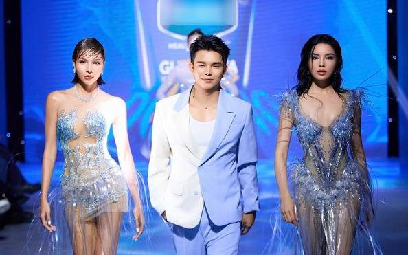 Kỳ Duyên - Minh Triệu 'tái hợp' trong show của nhà thiết kế Đỗ Long cách đây chưa lâu. (Ảnh Đỗ Long)