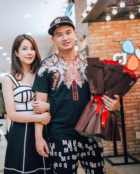 Diệp Lâm Anh - Đức Phạm từng có khoảng thời gian mặn nồng. (Ảnh FBNV)