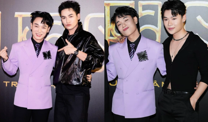 Ali Hoàng Dương và Quang Trung tham dự buổi ra mắt sản phẩm âm nhạc của Trúc Nhân hồi tháng 11 nhưng không có mặt Trấn Thành. (Ảnh: FBNV)