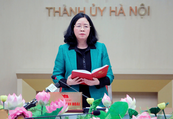 Bí thư Thành ủy Hà Nội Bùi Thị Minh Hoài 