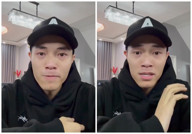 Phan Đạt rơi nước mắt trong đoạn clip mới nhất. (Ảnh chụp màn hình)