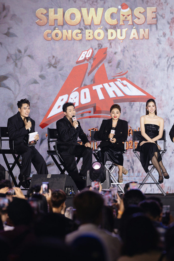 Lê Giang nhận được câu hỏi bất ngờ tại sự kiện công bố bộ phim Bộ Tứ Báo Thủ