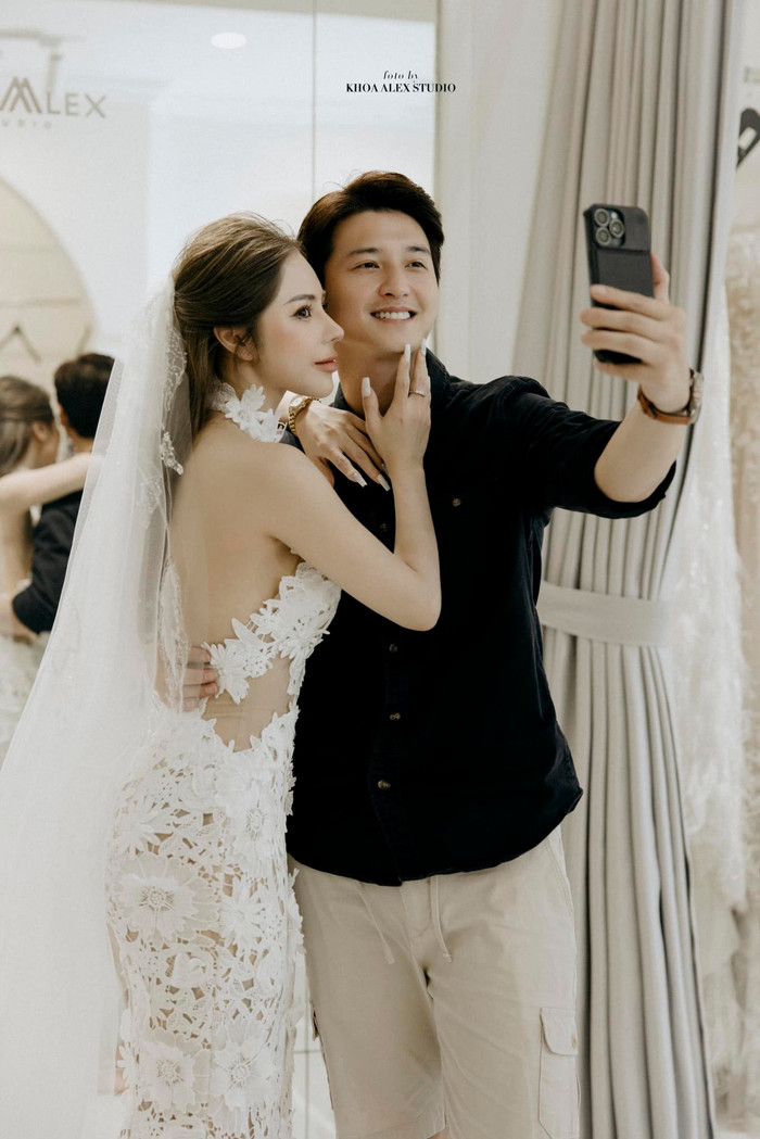Huỳnh Anh và Bạch Lan Phương trước đó đã rục rịch chuẩn bị làm đám cưới, chụp ảnh cưới. Ảnh: FBNV