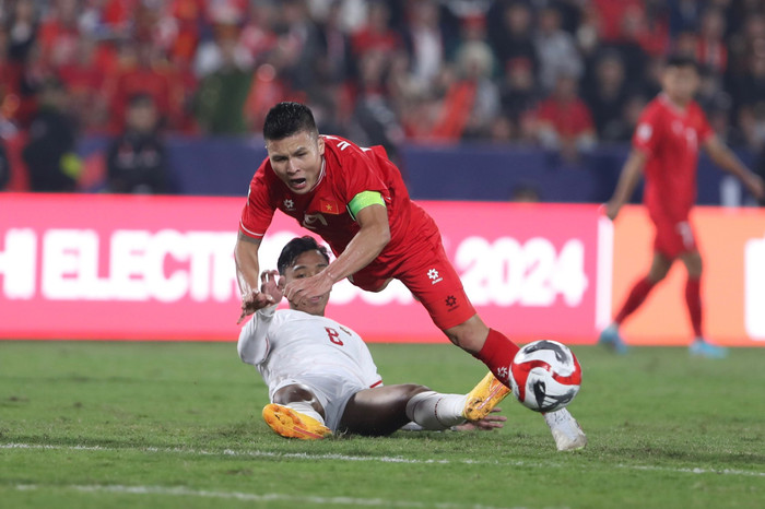 Quang Hải đã trở lại ấn tượng trong màu áo tuyển Việt Nam. Ảnh: Em Lê