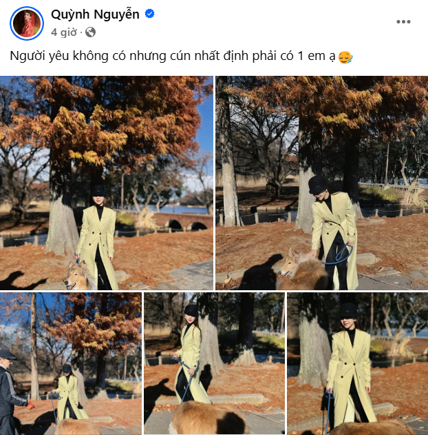 Bài đăng của Quỳnh Kool khẳng định nữ diễn viên hiện đang độc thân.&nbsp;