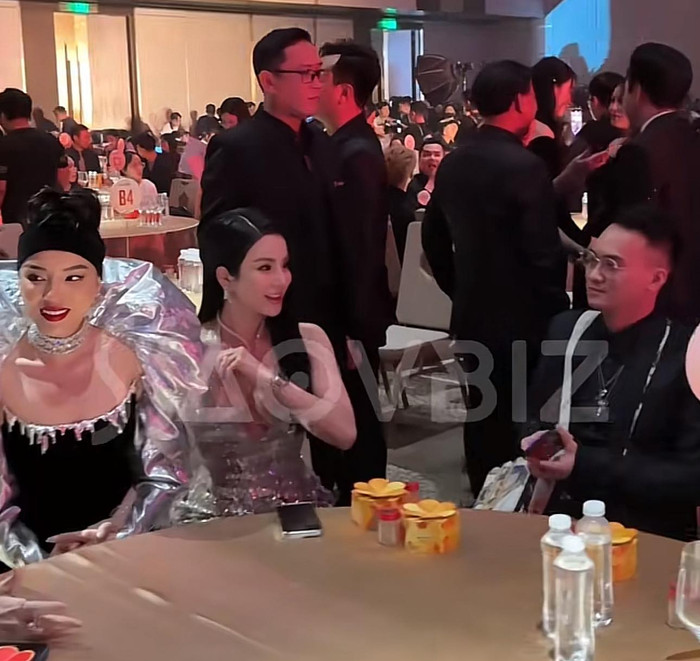 Diệp Lâm Anh hoang mang khi chồng cũ chủ động đến ngồi cùng bàn tiệc. Ảnh: TikTok saovbiz