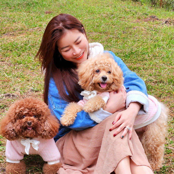 Sau ly hôn, hiện Kiều Linh vẫn sống độc thân và dành tình yêu cho thú cưng. (Ảnh FBNV)