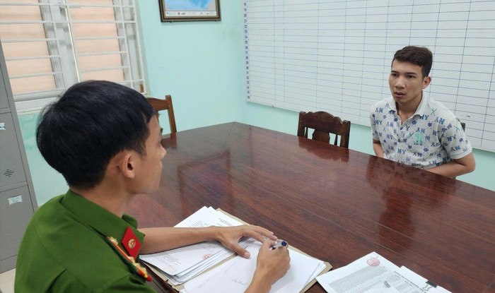 Đối tượng Thường làm việc tại Cơ quan Công an. Ảnh: Công an TP Đà Nẵng