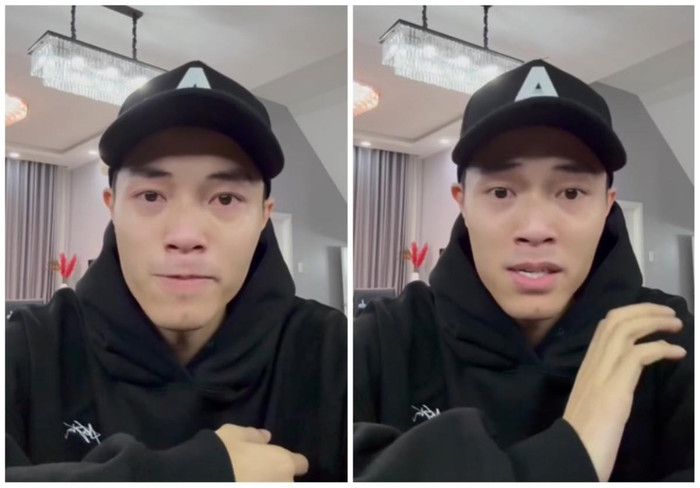 Phan Đạt bật khóc khi trần tình chuyện bị Phương Lan tố gia trưởng, kiểm soát vợ. (Ảnh FBNV)