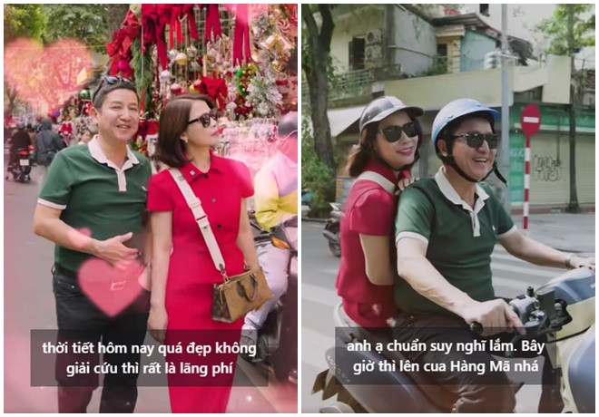  Nghệ sĩ Chí Trung lần đầu cùng bạn gái lên phố chơi dịp Giáng sinh. (Ảnh chụp màn hình)