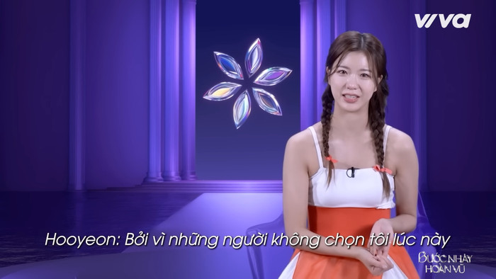 Hooyeon khóc nức nở vì những thử thách đầu tiên phải vượt qua ở Bước Nhảy Hoàn Vũ. Ảnh: Chụp màn hình