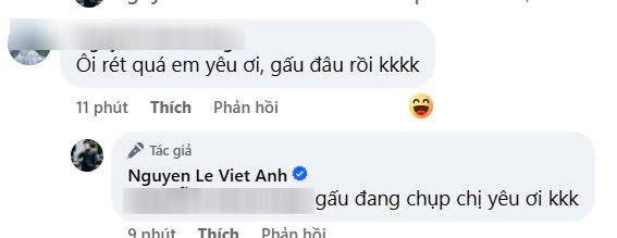 NSƯT Việt Anh xác nhận 'đã có gấu'? (Ảnh chụp màn hình)