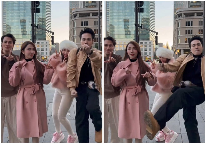 Quỳnh Nga đăng tải clip nhảy cùng nhóm bạn. (Ảnh TTNV)