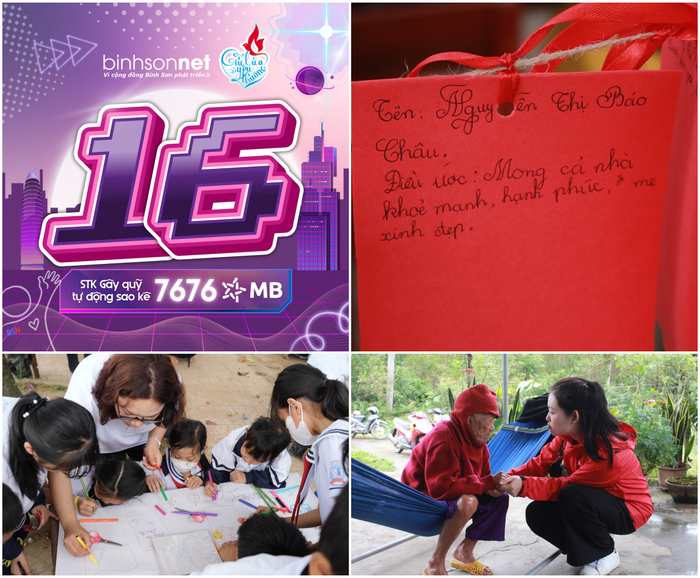 Những chương trình hoạt động cộng đồng đầy ý nghĩa và nhân văn của các bạn học sinh - sinh viên, những người con quê hương Bình Sơn. Ảnh: BSN