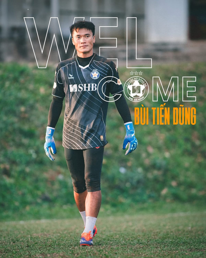 Thủ môn Bùi Tiến Dũng chính thức bến đỗ mới sau khi rời CLB TPHCM vào tuần trước. Ảnh: CLB Đà Nẵng