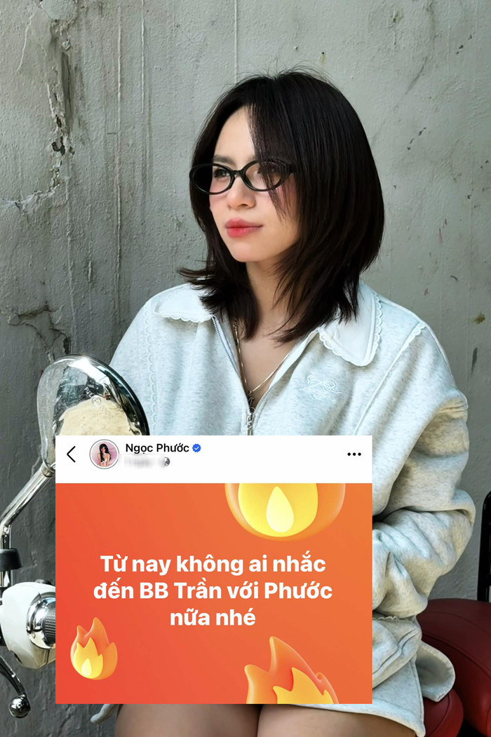 Ngọc Phước khiến nhiều người hoang mang khi đăng đàn mong mọi người đừng nhắc BB Trần với cô. (Ảnh FBNV)