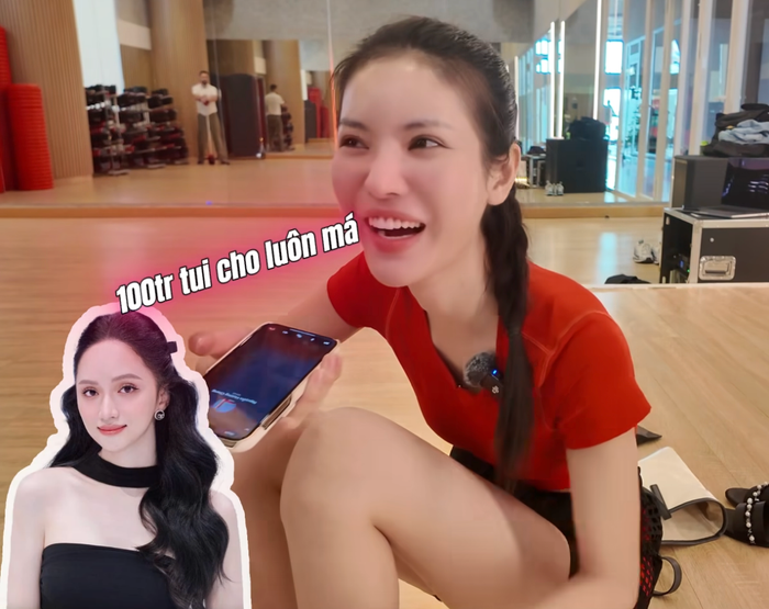 Showbiz 24h: Sự hào phóng của Hương Giang khiến Tường San vô cùng thích thú. Ảnh: Chụp màn hình