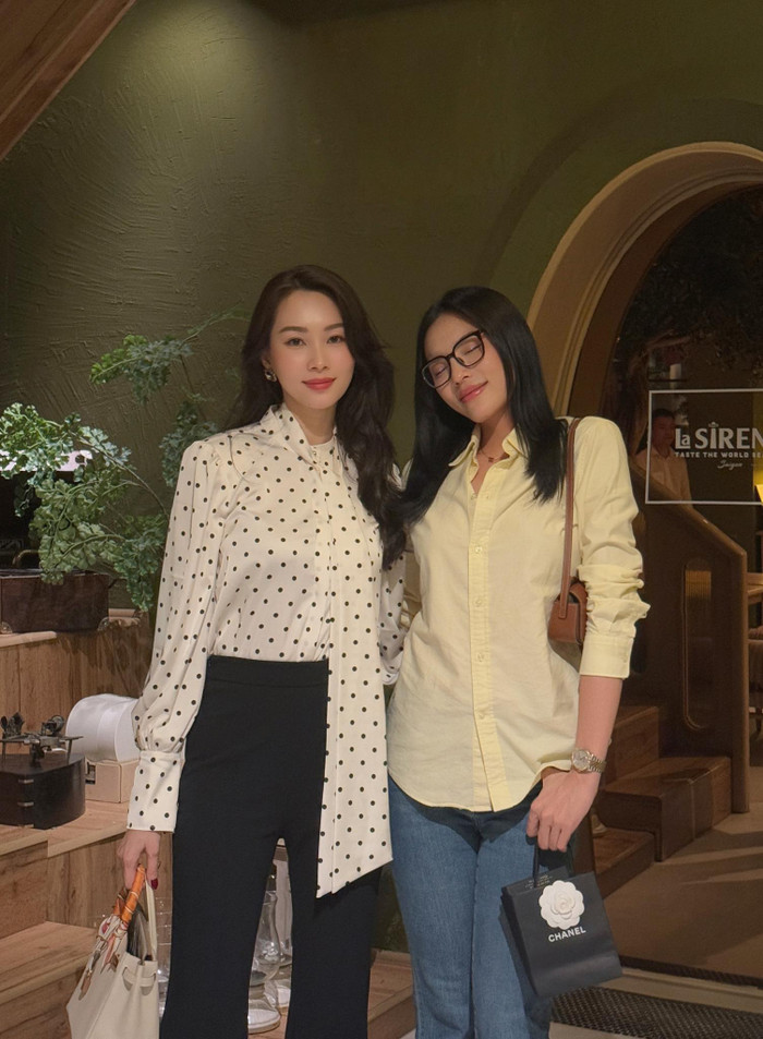 Hoa hậu Đặng Thu Thảo xuất hiện thân thiết cùng Hoa hậu Kỳ Duyên.