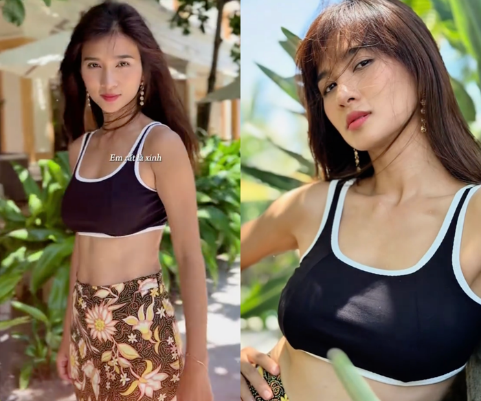 Sắc vóc nóng bỏng của nữ diễn viên Kim Tuyến ở tuổi 37. (Ảnh: Chụp màn hình TikTok nhân vật)