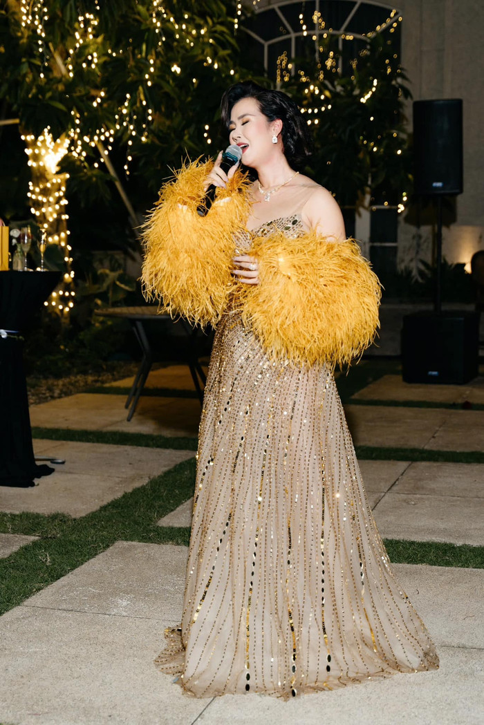 Võ Hạ Trâm đi hát trở lại sau 1 tháng sau sinh. Ảnh: FBNV