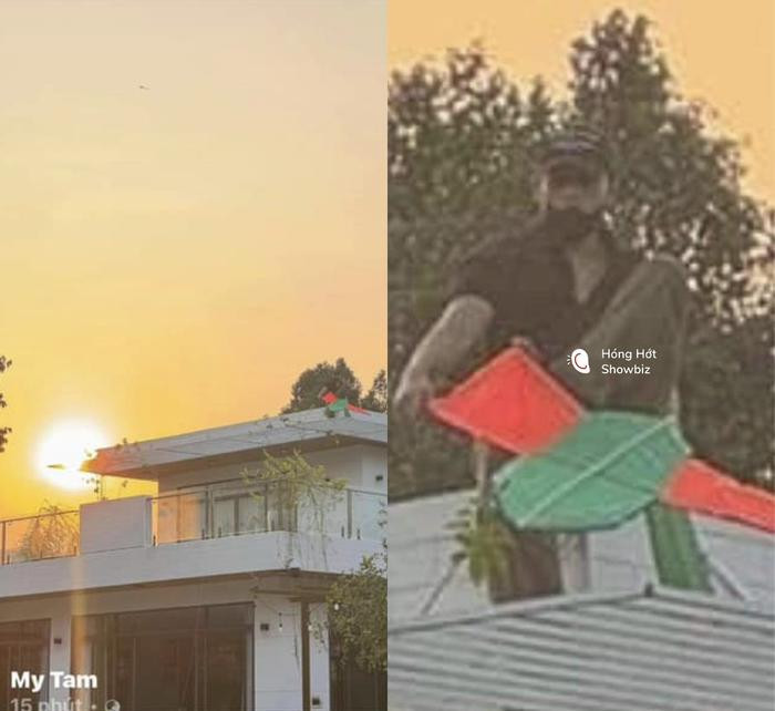 Mỹ Tâm xóa tấm ảnh đăng trên trang cá nhân sau khi nhiều khán giả soi ra chi tiết có người đàn ông đang trên nóc nhà. 