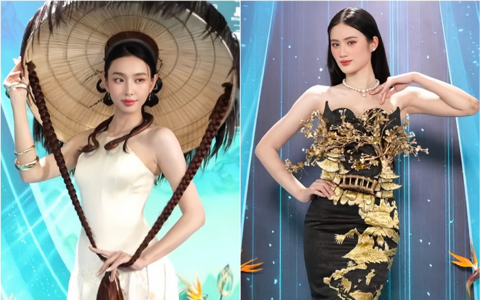 Ý Nhi, Thùy Tiên khoe vai trần gợi cảm tại chung kết Hoa hậu Quốc gia Việt Nam Ảnh 2