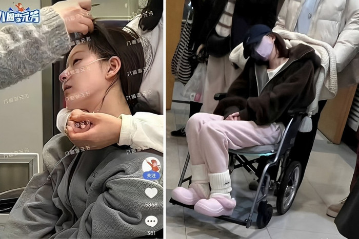 Trước đó, ngày 27/12, blogger tung ảnh Triệu Lộ Tư ngồi xe lăn nhập viện.