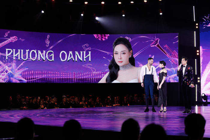 Phương Oanh đồng hành cùng vũ công Daniel trong chương trình Bước Nhảy Hoàn Vũ. (Ảnh FBNV)