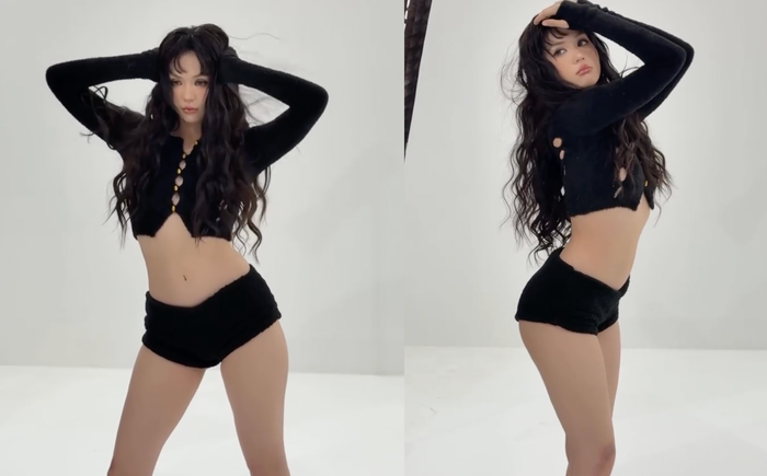 Ngọc Trinh diện đồ ngắn, form dáng bó chẽn tôn vóc dáng nóng bỏng.