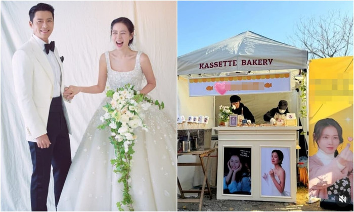 Hyun Bin gửi xe thức ăn đến phim trường cho vợ.