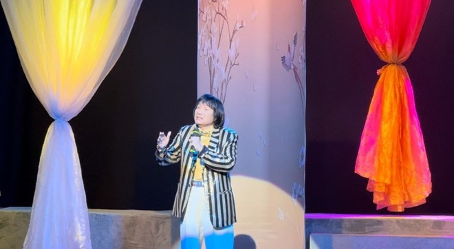 NSND Minh Vương tái xuất sân khấu sau thời gian mắc bệnh. (Ảnh BTC)