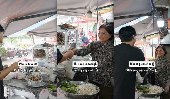 Du khách phải kêu 'cứu con' khi cô chủ không lấy tiền. Ảnh: @nangnamkr