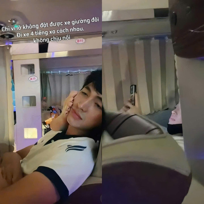 Bình An chia sẻ hình ảnh hài hước của hai vợ chồng. Ảnh: Bí mật showbiz