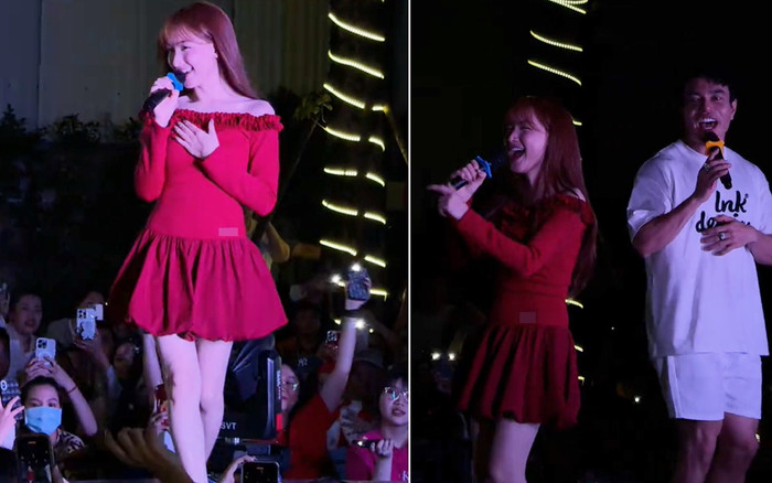 Bắt gặp Hòa Minzy hát quán nước, nhan sắc qua 'cam thường' khiến dân tình xôn xao Ảnh 2