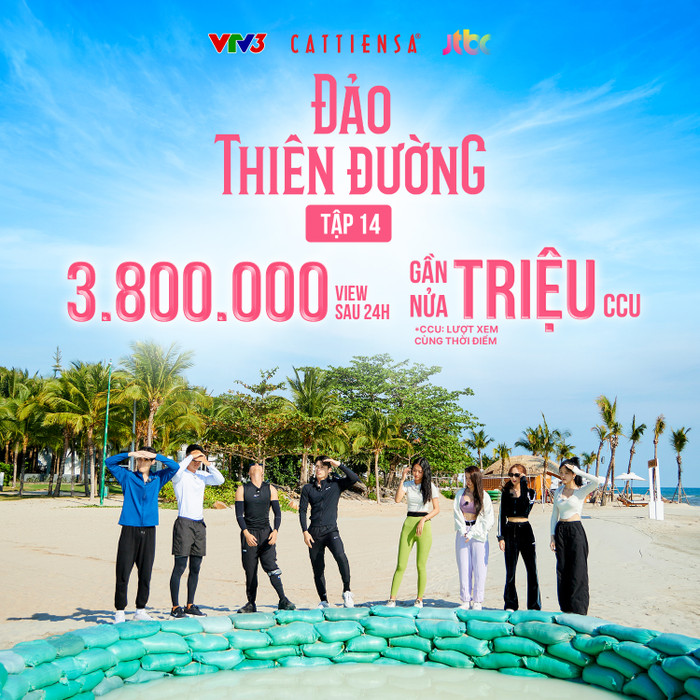 Những con số ấn tượng khi Đảo Thiên Đường công chiếu. Hiện chương trình có gần 100 triệu lượt xem sau khi 15 tập lên sóng và con số này sẽ còn tăng thêm. 