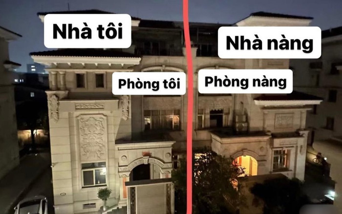 Nhà của cô dâu và chú rể chỉ cách nhau một vách tường.